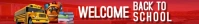 Red Maximalist Welcome Back To School Leaderboard template