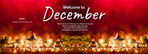 Red Maximalist Welcome To December Best Prayer Facebook Cover Photo Ikhava Yesithombe se-Facebook template