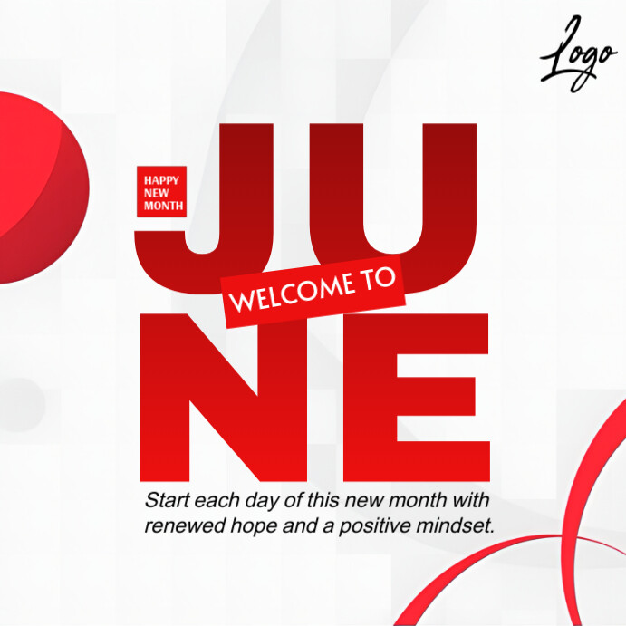 Copy of Red Maximalist Welcome To June Instagram Post | PosterMyWall
