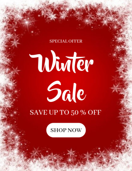 Copy of Red Maximalist Winter Sale Flyer (us Letter) | PosterMyWall