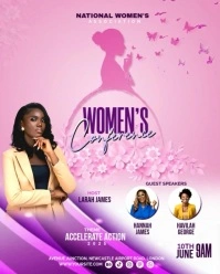 Red Maximalist Women's Conference Animated  Instagram Portrait template