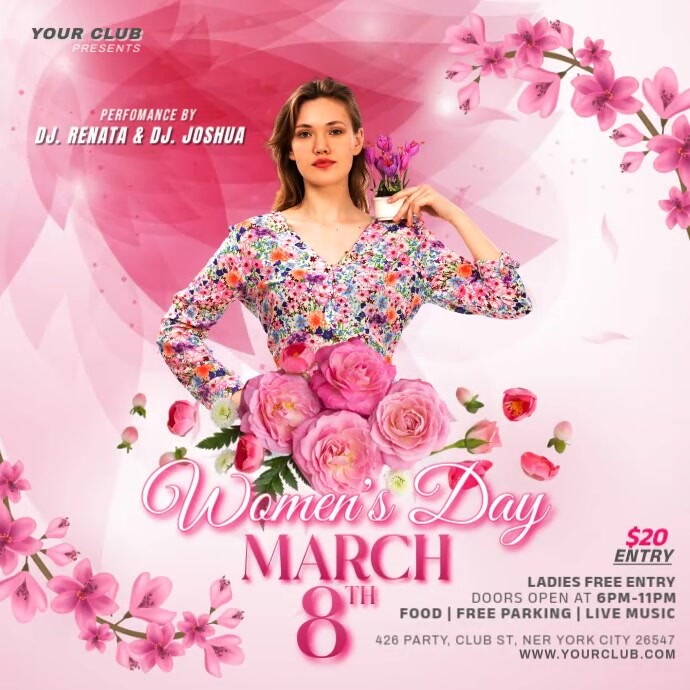 Copy of Red Maximalist Women's Day Instagram Post | PosterMyWall
