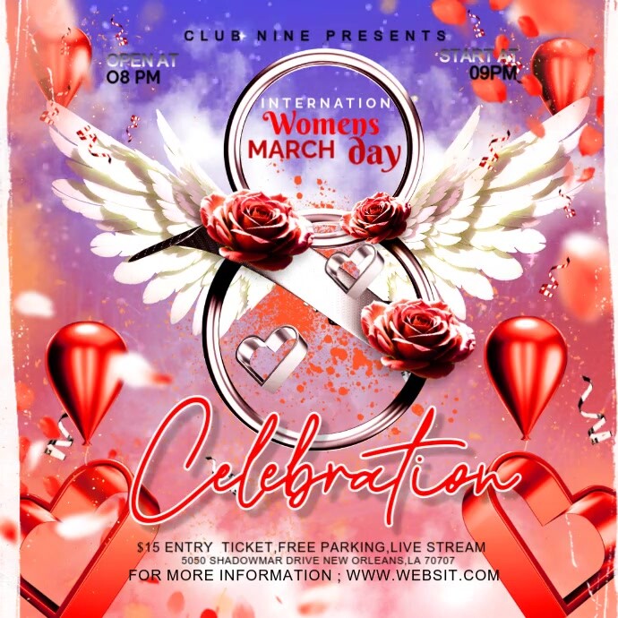 Copy of Red Maximalist Womens Day 8 March Instagram Post | PosterMyWall