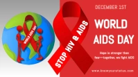 Red Maximalist World Aids Day  Youtube Channel Cover Photo template
