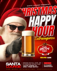 Rosso Christmas Happy Hour Event Instagram Portrait Template