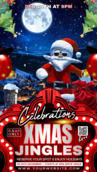 Red Maximalist Xmas Jingles Celebration Instagram Story template