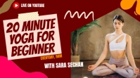 Red Maximalist Yoga Podcast Digital Display ( template