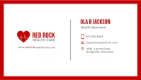 Red Medicial Doctor Business Card Design template