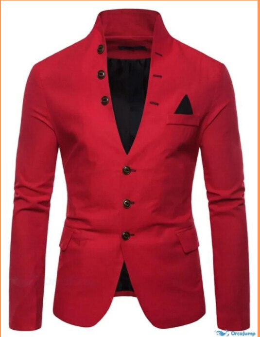Red men's customizable mockup jacket Flyer (US Letter) template