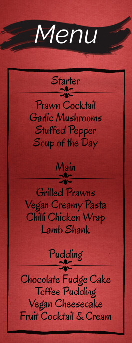 Red Menu Template | PosterMyWall