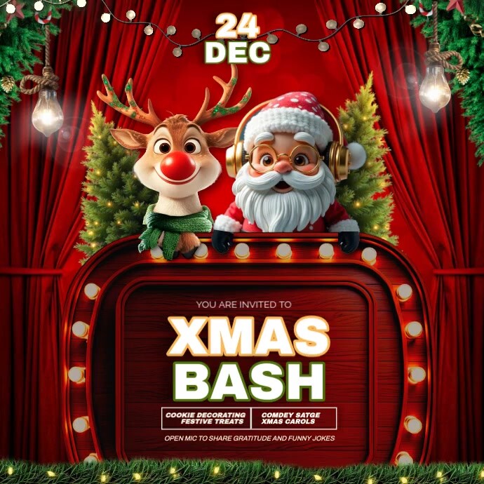 Copy of Red Merry Christmas And Happy New Year Instagram Post ...