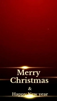 Red Merry Christmas And Happy New Year Instagram Reel template