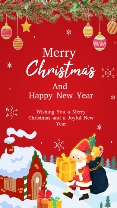 Copy of Red Merry Christmas And Happy New Year Instagram Story ...