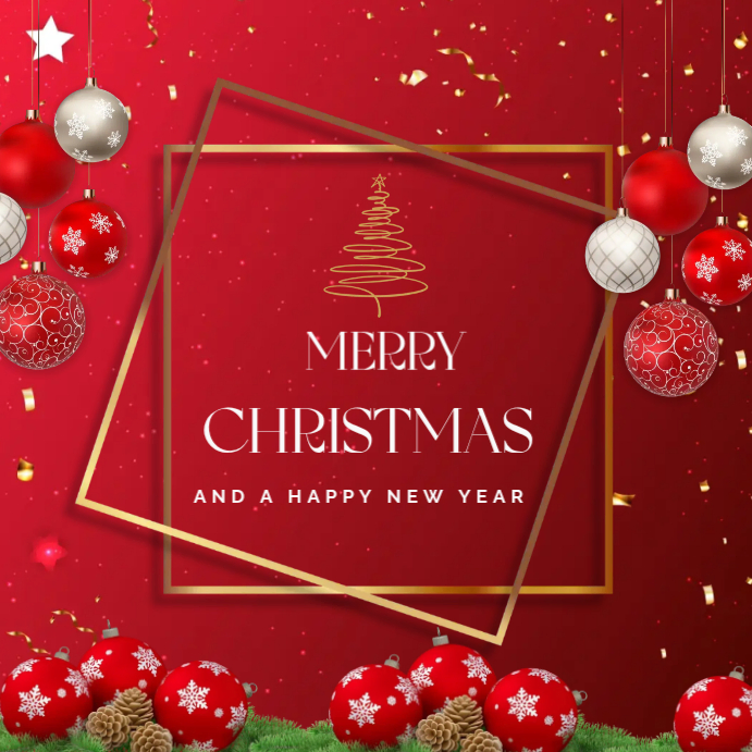 Copy of Red Merry Christmas and Happy New Year Instagram Post ...