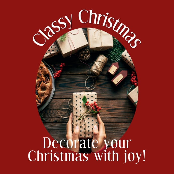 Copy of Red Merry Christmas Instagram Post Card | PosterMyWall