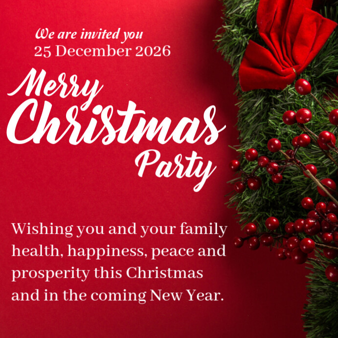 Plantilla de Red Merry Christmas Instagram Post | PosterMyWall