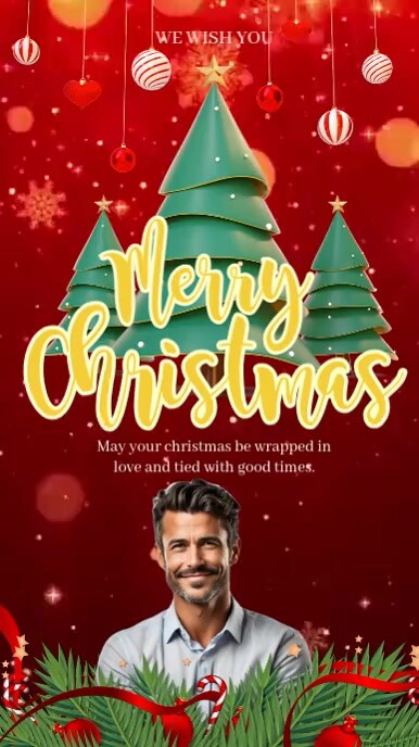 Copy of Red Merry Christmas Wishes Instagram Story | PosterMyWall