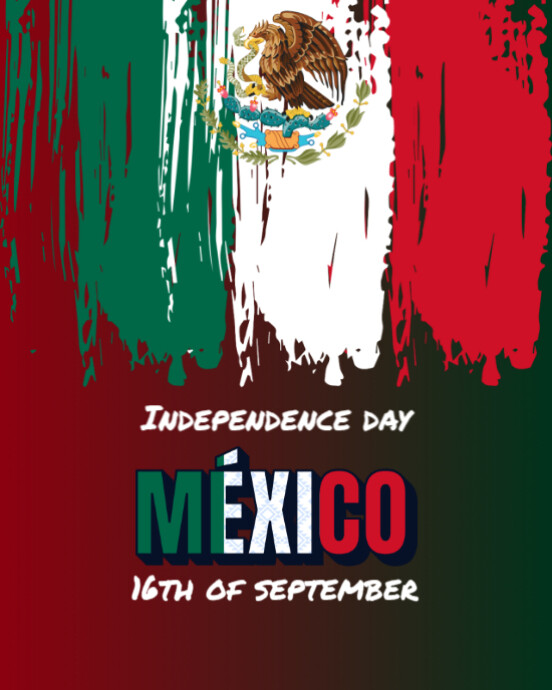 Red Mexico Independence Day Template Instagram Portrait | PosterMyWall