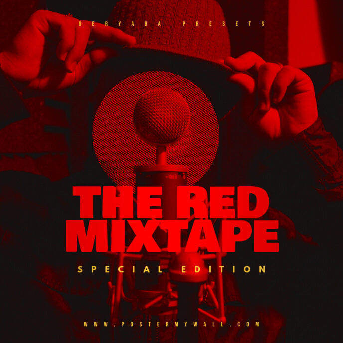 Modele Rouge Mixtape Rap Hip Hop Cd Cover Postermywall Modele Rouge Mixtape Rap Hip Hop Cd Cover Postermywall