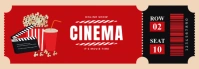 Red Modern & Minimal And Black Cinema Movie Ticket Tumblr Banner template