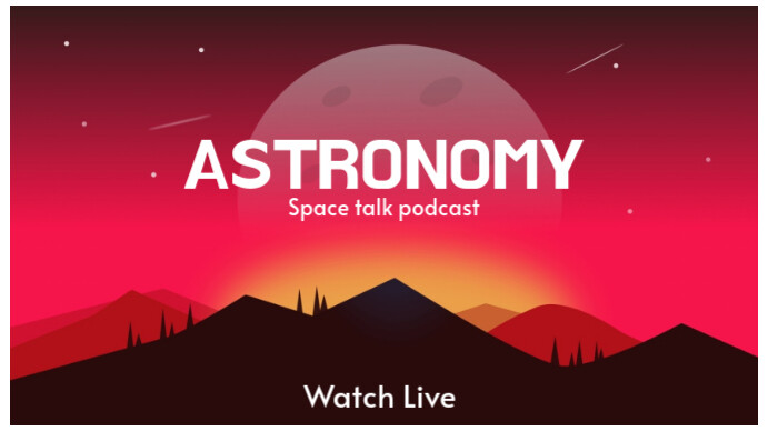 Red Modern & Minimal Astronomy Space Talk Podcast  Youtube Thumbnail template