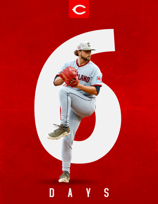 Red Modern & Minimal Baseball Countdown Flyer Template | PosterMyWall