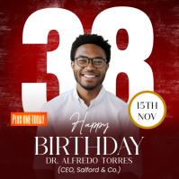 Red Birthday Celebration Isikwele Template
