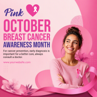 Pink Breast Cancer Awareness Instagram Post Template