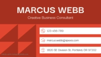 Rød Business Card Business Card Template - Page 1