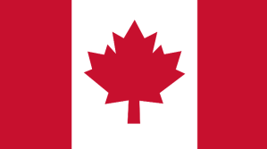 Red Modern & Minimal Canada Flag Digital Display (16:9) template