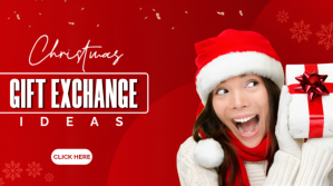 Red Modern & Minimal Christmas Gift Exchange  Youtube Thumbnail YouTube-miniature template