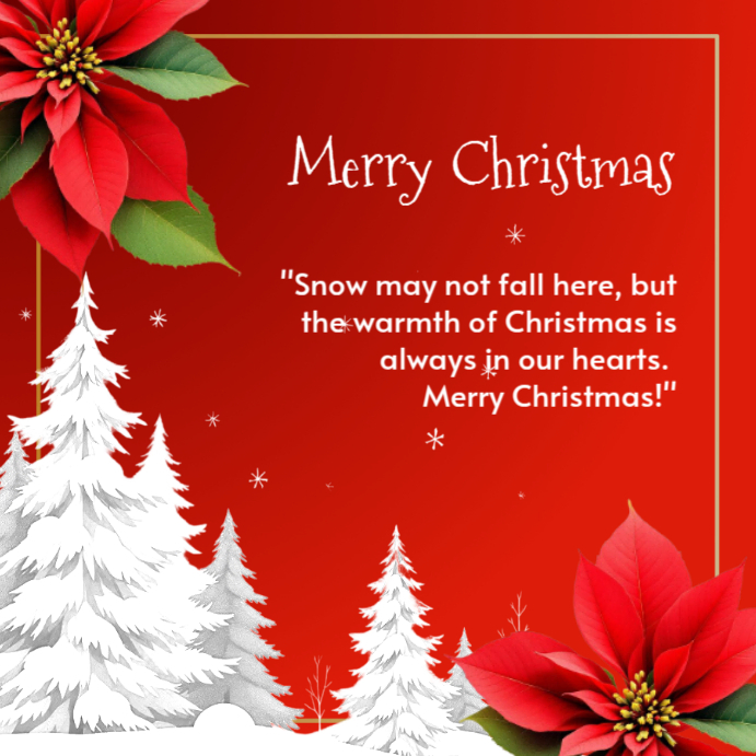 Plantilla de Red Modern & Minimal Christmas Greeting Card Instagram ...