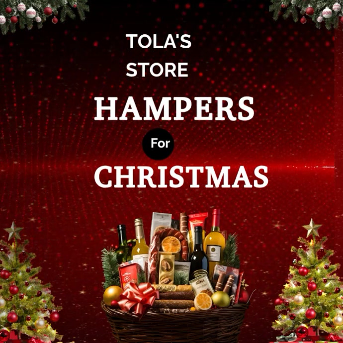 Red Modern & Minimal Christmas Hampers Video – Holiday Gift Basket ...