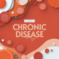 Red Modern & Minimal Chronic Disease Day Instagram Post template