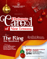 Red Modern & Minimal Church Carol Night Template  Instagram Portrait