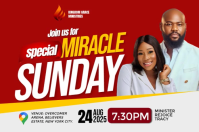 Red Modern & Minimal Church Event Poster Video template