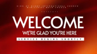 Red Church Welcome Service Digital Display Template