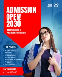 Red Modern & Minimal College Admission Marketing Instagram Portrait template