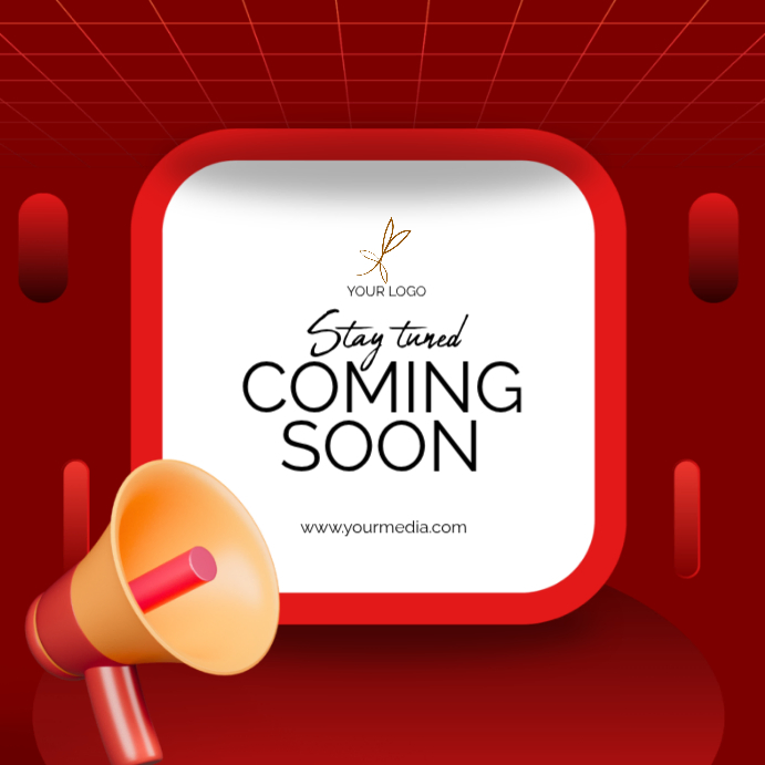 Red Modern & Minimal Coming Soon Announcement Instagram Post Template ...