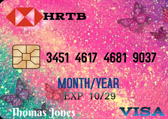 Red Modern & Minimal Credit Card Design Templ Template | PosterMyWall