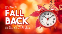 Red Daylight Saving Time Reminder Digitalanzeige Template