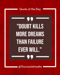 Rød Inspirational Quote Instagram Portrait Template