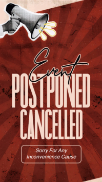 Rood Event Cancellation Notice เรื่องราวบน Instagram Template