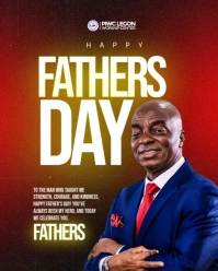 Red Modern & Minimal Father's Day  Instagram Portrait template