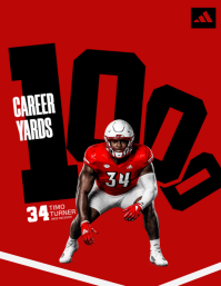Красный Football Achievement Flyer Template