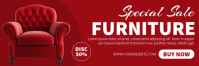 Red Furniture Sale Twitter Banner Template