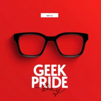 Red Modern & Minimal Geek Pride Day Instagram Post template