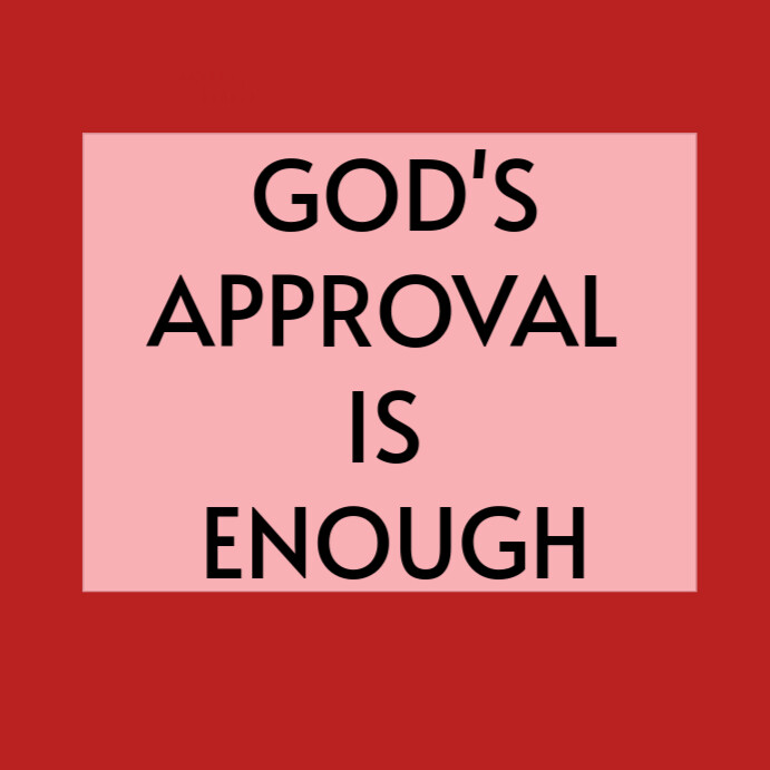 Red Modern & Minimal God;s Approval Is Enough Instagram Post template