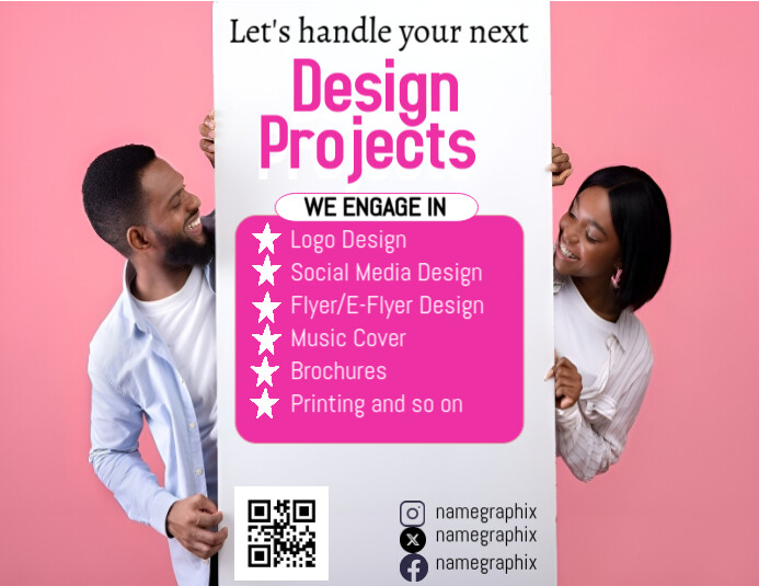 Red Modern & Minimal Graphics Design Business Banner  Flyer (us Letter) template