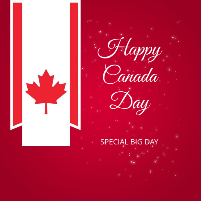 Red Modern & Minimal Happy Canada Day With Flag Long Red And White Instagram Post Instagram Post template